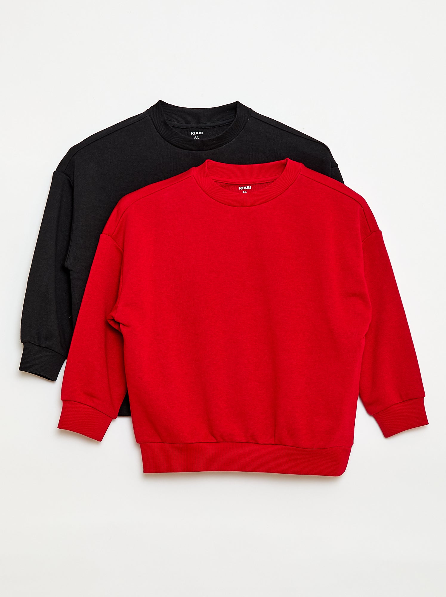 Lote de 2 sweatshirts french terry em algodão