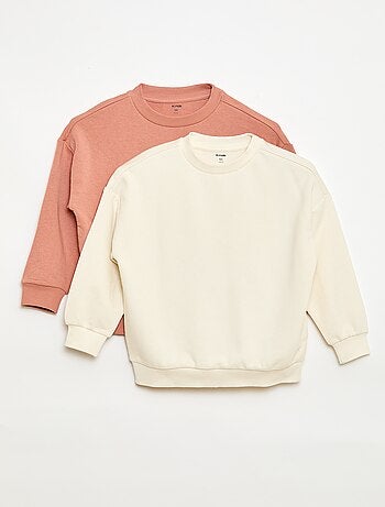 Lote de 2 sweatshirts french terry em algodão