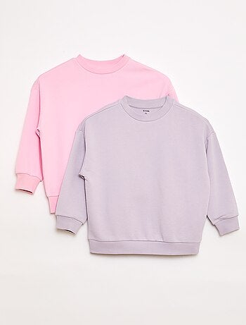 Lote de 2 sweatshirts french terry em algodão