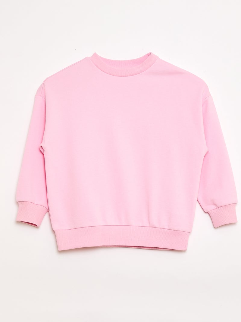 Lote de 2 sweatshirts french terry em algodão Rosa - Kiabi