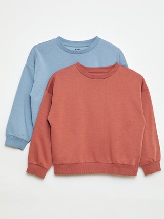 Lote de 2 sweatshirts lisas em moletão