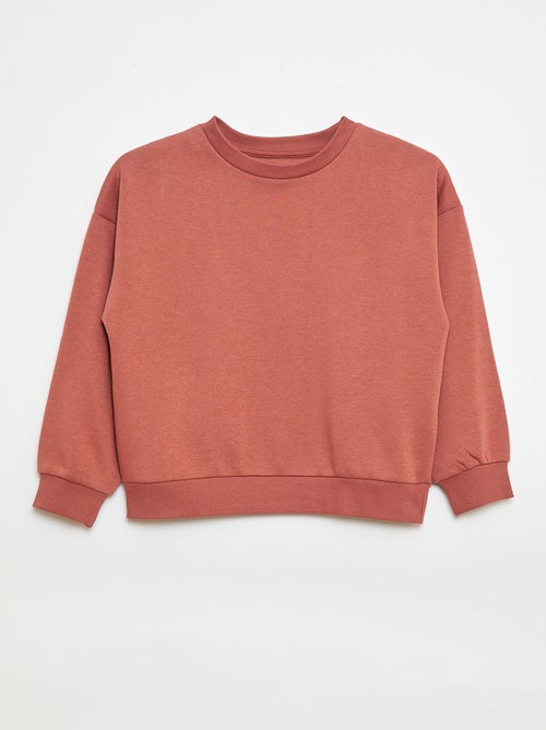 Lote de 2 sweatshirts lisas em moletão - Kiabi