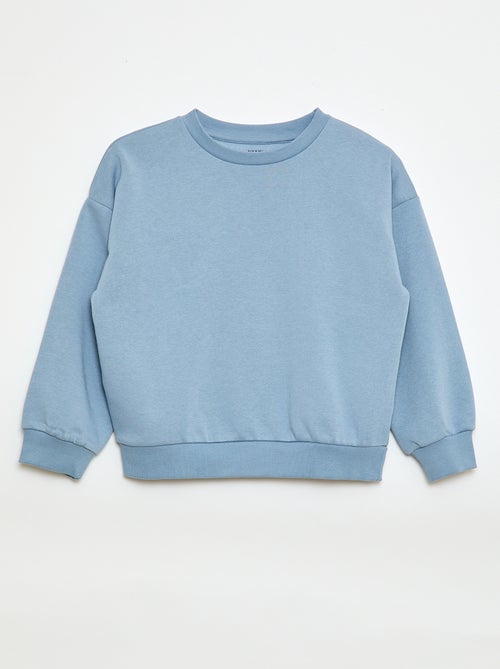 Lote de 2 sweatshirts lisas em moletão - Kiabi