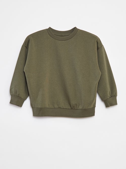 Lote de 2 sweatshirts lisas em moletão - Kiabi