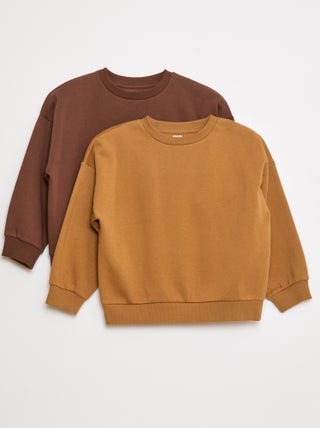 Lote de 2 sweatshirts lisas em moletão