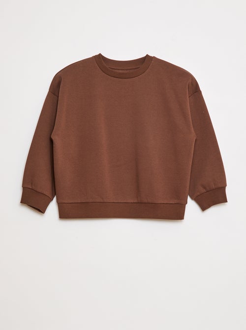 Lote de 2 sweatshirts lisas em moletão - Kiabi