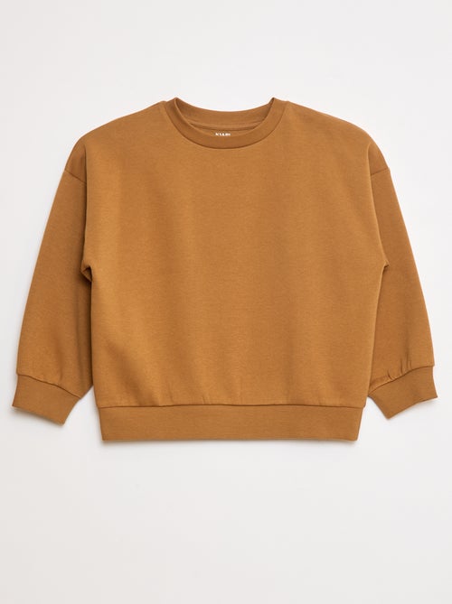 Lote de 2 sweatshirts lisas em moletão - Kiabi