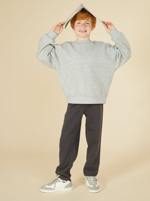 Lote de 2 sweatshirts lisas em moletão - Kiabi