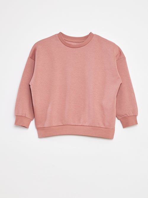 Lote de 2 sweatshirts lisas em moletão - Kiabi