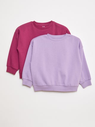 Lote de 2 sweatshirts lisas em moletão