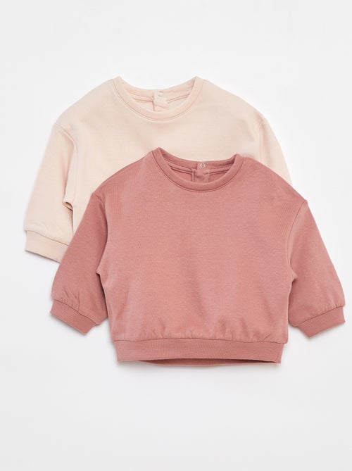 Lote de 2 sweatshirts lisas oversize - Kiabi