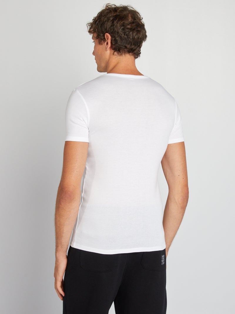 Lote de 2 t-shirt básicas Branco - Kiabi
