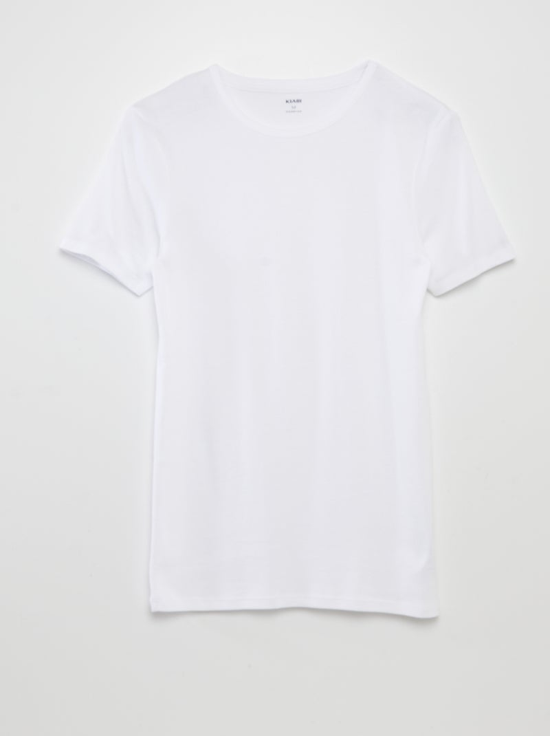 Lote de 2 t-shirt básicas Branco - Kiabi
