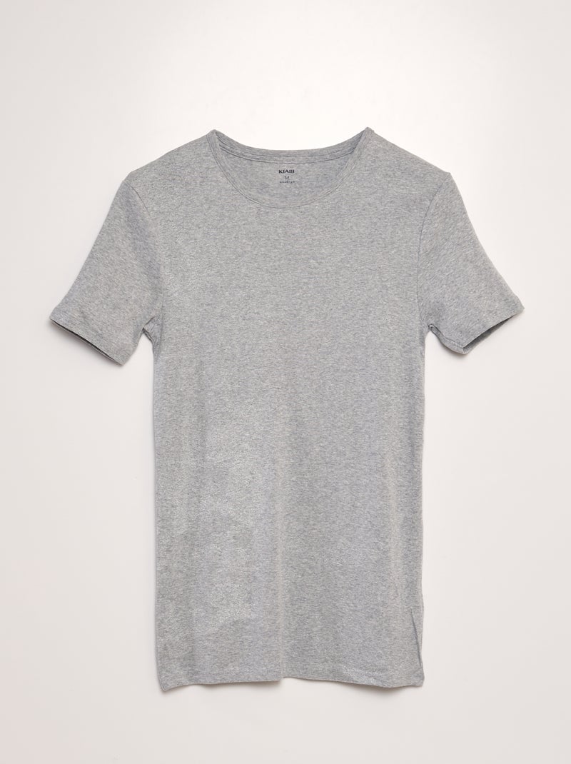 Lote de 2 t-shirt básicas CINZA - Kiabi