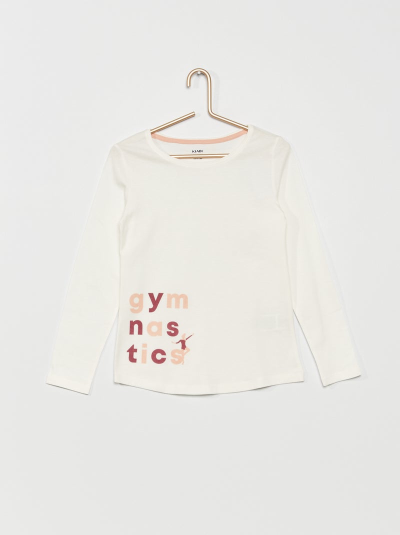Lote de 2 t-shirts 'bailarina' com gola redonda BRANCO - Kiabi
