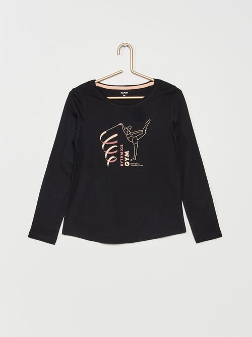 Lote de 2 t-shirts 'bailarina' com gola redonda - Kiabi