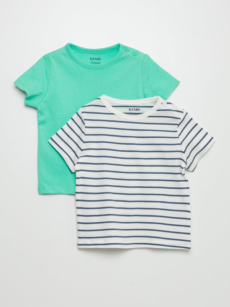 Lote de 2 t-shirts BRANCO - Kiabi