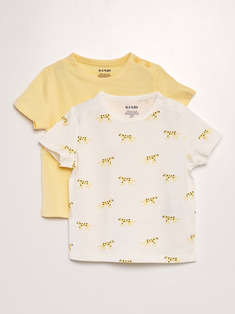 Lote de 2 t-shirts BRANCO - Kiabi