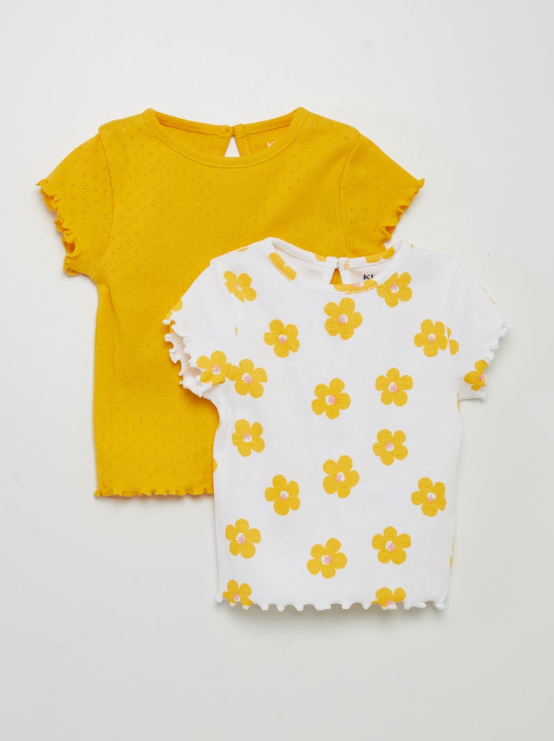 Lote de 2 t-shirts BRANCO - Kiabi