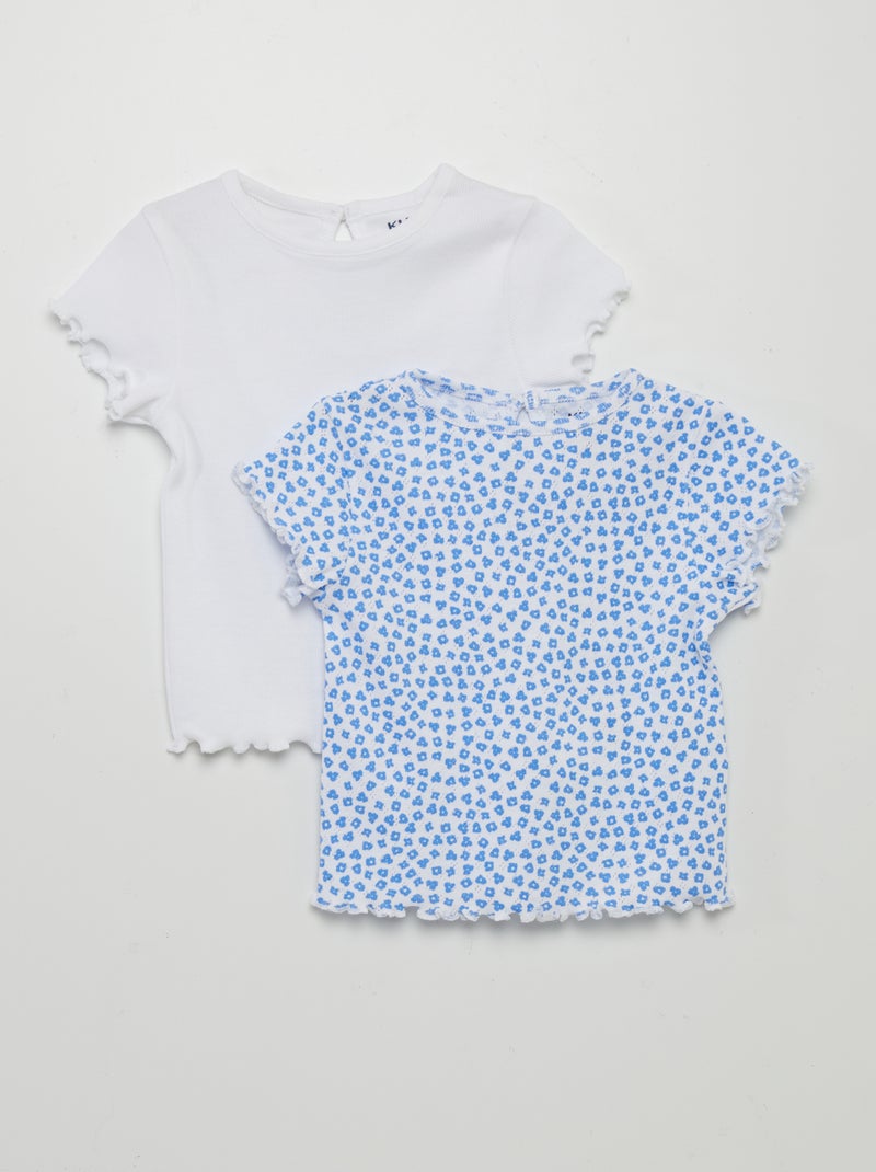 Lote de 2 t-shirts BRANCO - Kiabi