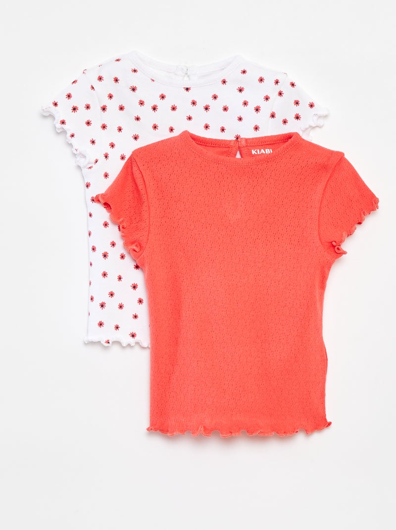 Lote de 2 t-shirts BRANCO - Kiabi