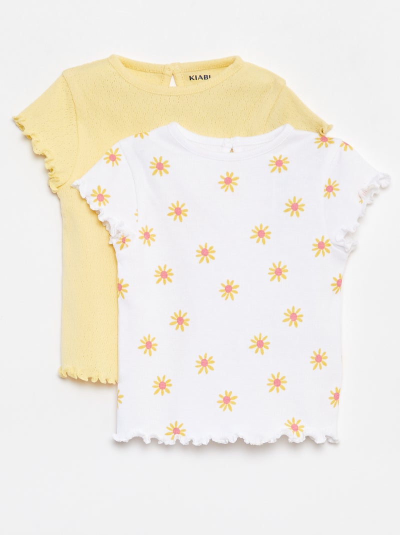 Lote de 2 t-shirts BRANCO - Kiabi