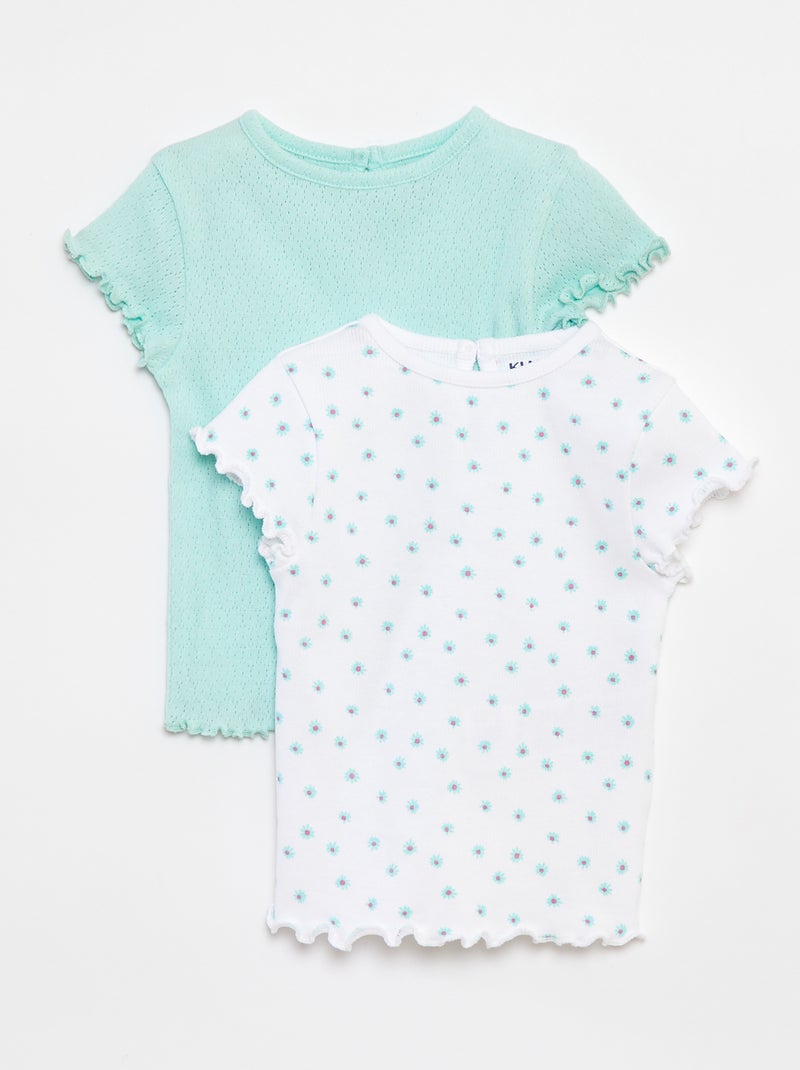 Lote de 2 t-shirts BRANCO - Kiabi
