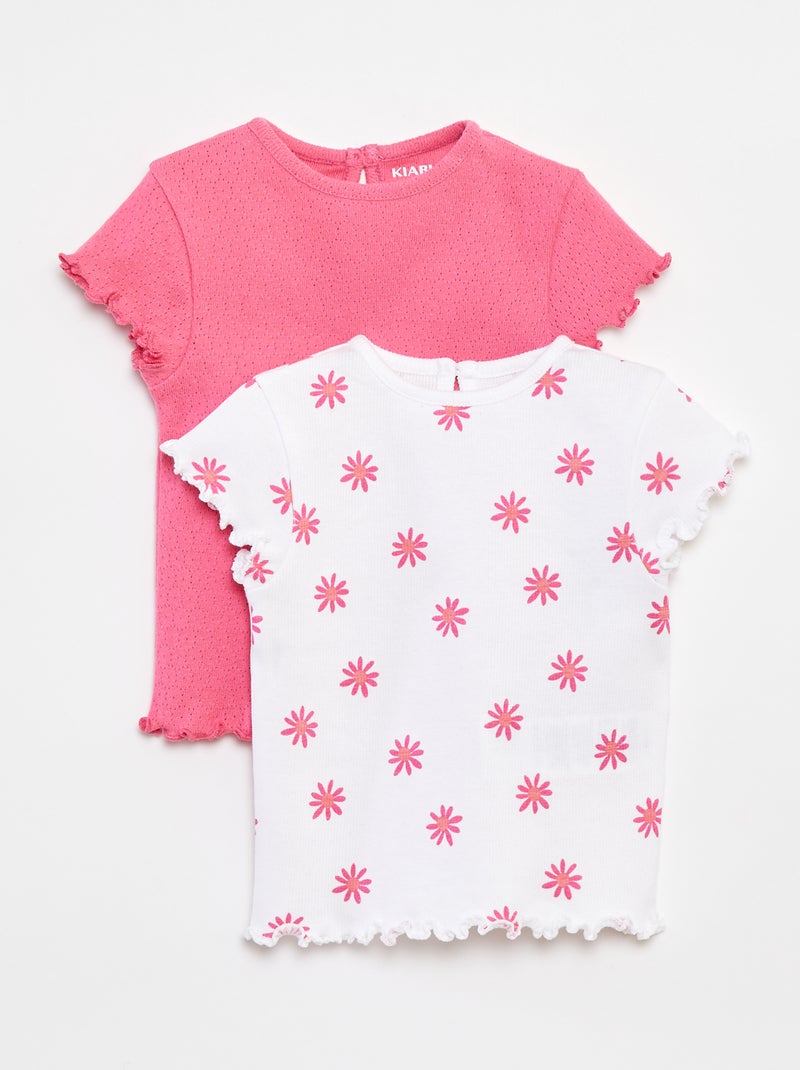 Lote de 2 t-shirts BRANCO - Kiabi