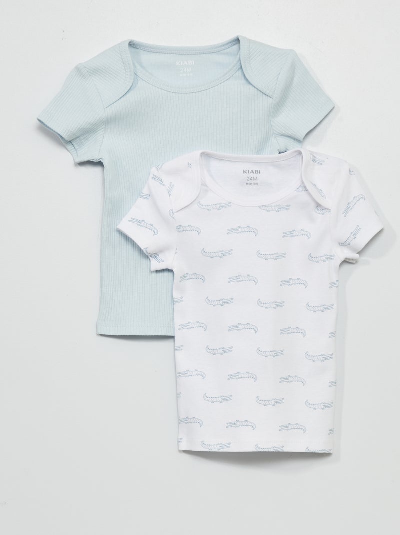 Lote de 2 t-shirts BRANCO - Kiabi