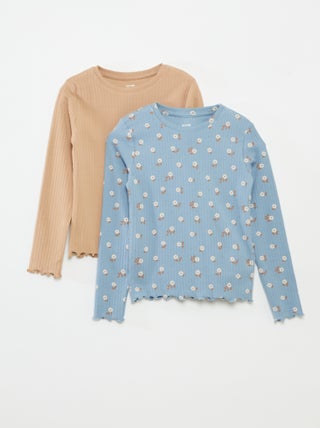 Lote de 2 t-shirts caneladas