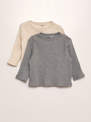 Lote de 2 t-shirts caneladas