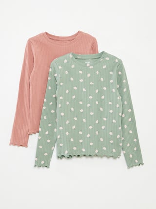 Lote de 2 t-shirts caneladas