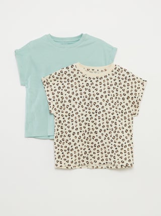 Lote de 2 t-shirts de algodão