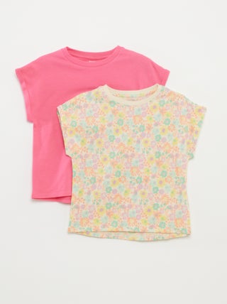 Lote de 2 t-shirts de algodão