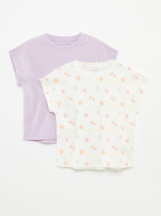 Lote de 2 t-shirts de algodão