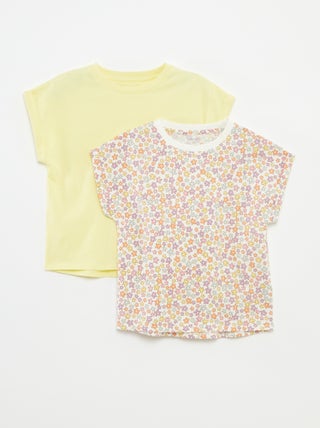 Lote de 2 t-shirts de algodão