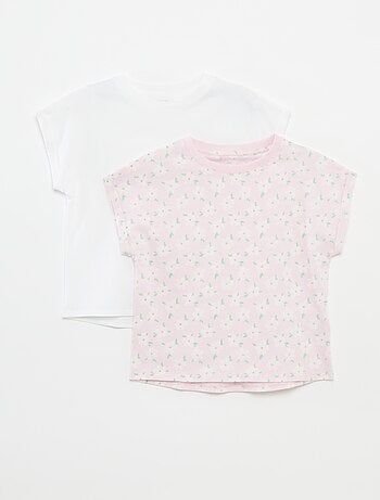 Lote de 2 t-shirts de algodão