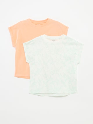 Lote de 2 t-shirts de algodão