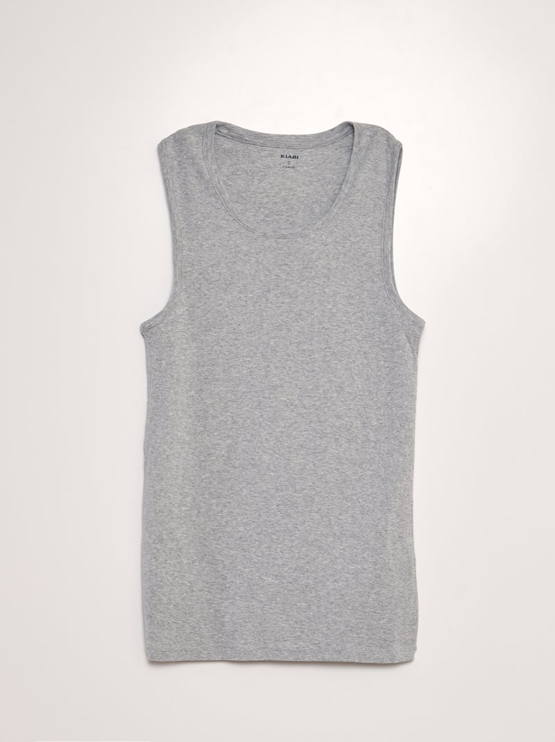 Lote de 2 t-shirts de manga cava CINZA - Kiabi