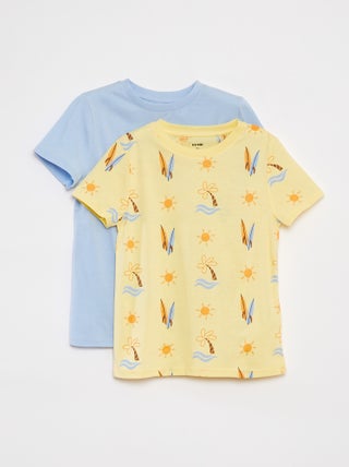 Lote de 2 t-shirts de manga curta e gola redonda