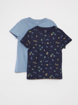 Lote de 2 t-shirts de manga curta e gola redonda