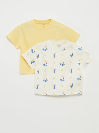 Lote de 2 t-shirts de manga curta e gola redonda