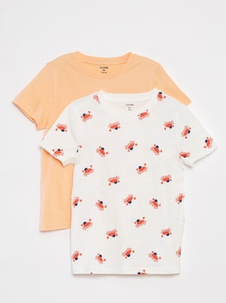 Lote de 2 t-shirts de manga curta e gola redonda