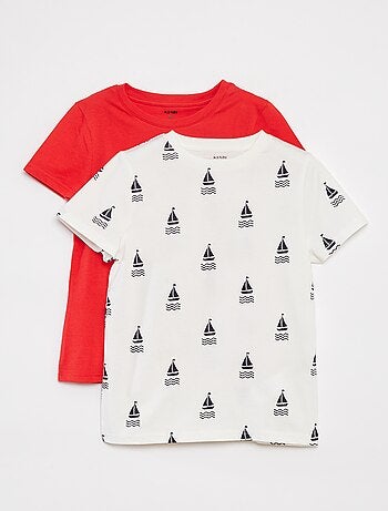 Lote de 2 t-shirts de manga curta e gola redonda