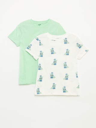 Lote de 2 t-shirts de manga curta e gola redonda
