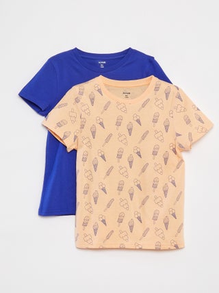 Lote de 2 t-shirts de manga curta e gola redonda