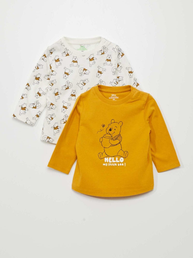 Lote de 2 t-shirts em jersey AMARELO - Kiabi