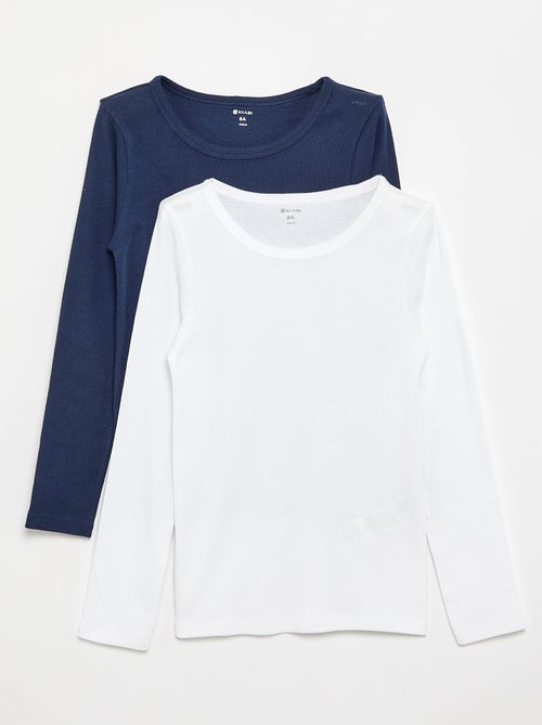 Lote de 2 t-shirts em jersey - Kiabi Lote de 2 t-shirts em jersey - Kiabi