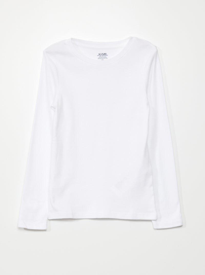 Lote de 2 t-shirts em jersey BRANCO - Kiabi
