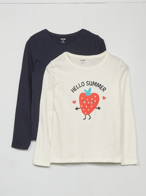 Lote de 2 t-shirts em jersey - Kiabi